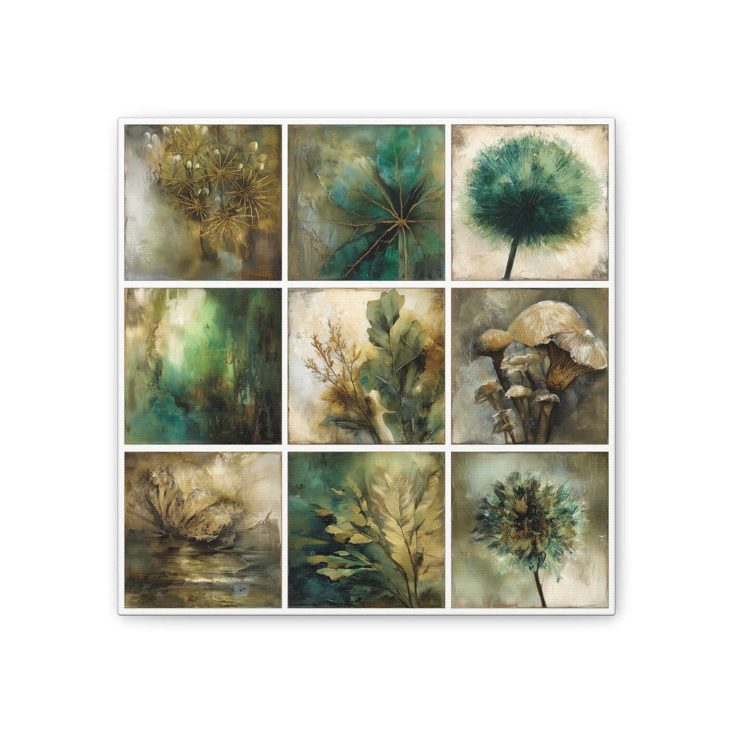 Natures Green Series #3 -Botanical Wall Art, Nature-Inspired Home Décor, Eco-Friendly Canvas Print, Greenery Art Piece, Living Room Wall Hanging