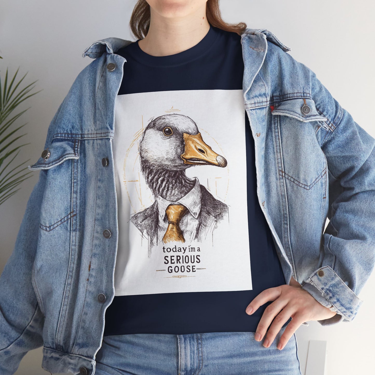 Serious Goose T-Shirt | Funny Animal Tee, Quirky Graphic Tee, Gift for Animal Lovers, Casual Wear, Unique Birthday Gift