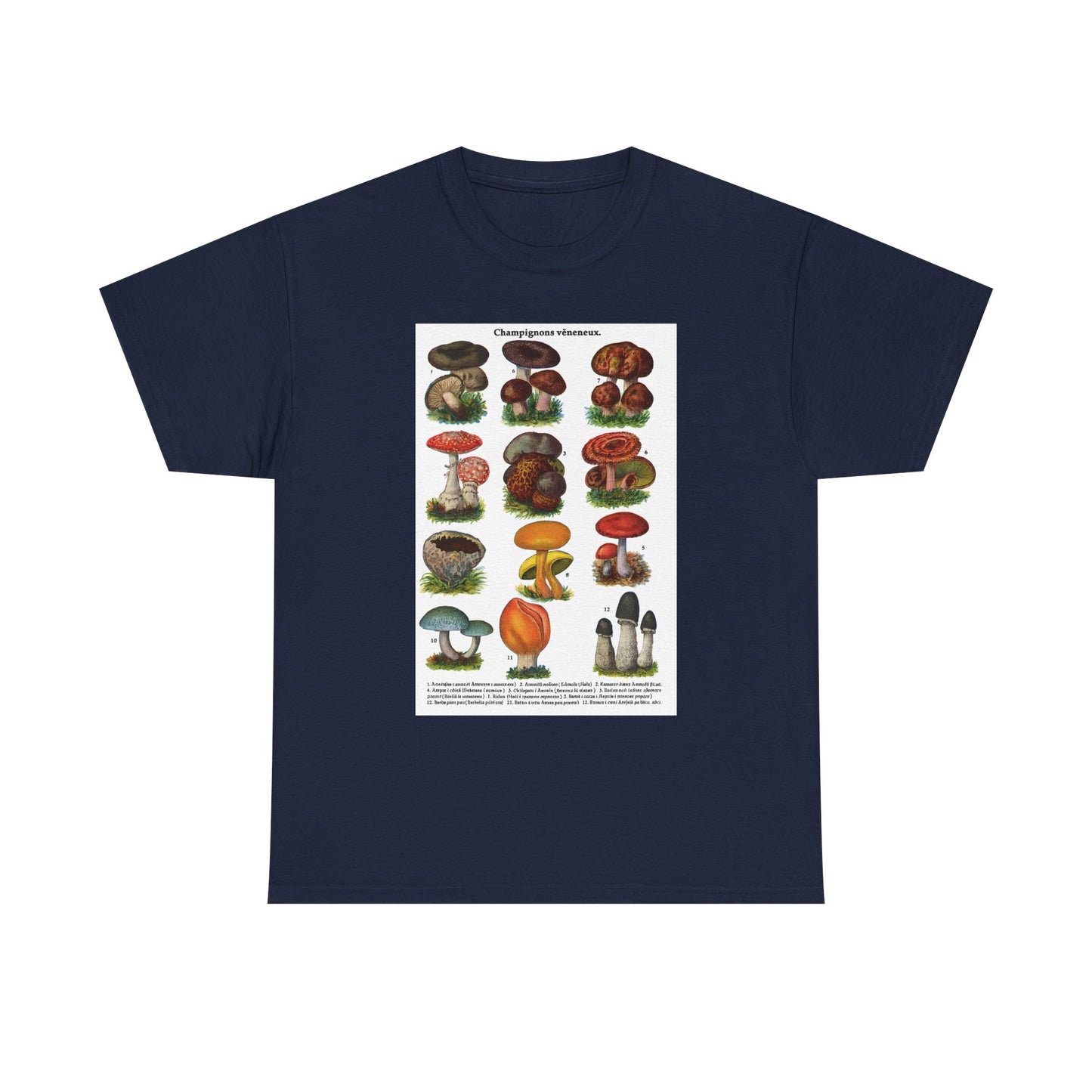 Mushroom Illustration Tee, Nature Lover Shirt, Fungi Themed Apparel, Funny Gift for Moms, Great for Outdoor Adventures, Science Lovers