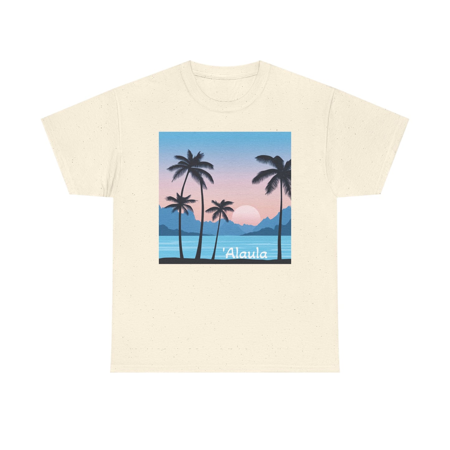 'Alaula Aloha Sunset Tee — Tropical Palm Beach Graphic T-Shirt