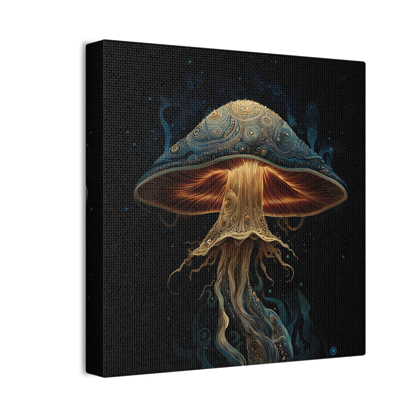 Nightlight -Mushroom Canvas Art, Stretched Wall Decor, Bohemian Home Decor, Psychedelic Wall Art, Nature-Inspired Art