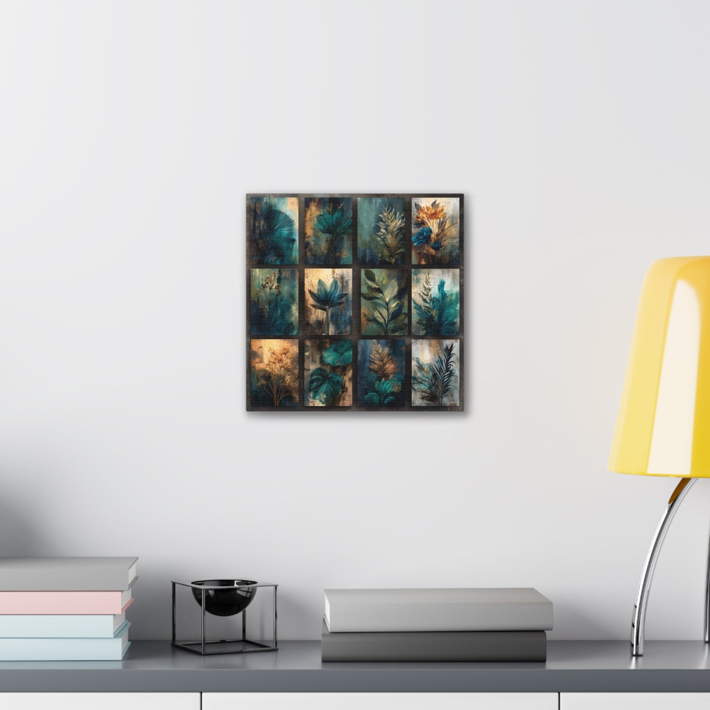 Natures Blue Green Series #4 -Botanical Wall Art, Nature-Inspired Home Décor, Eco-Friendly Canvas Print, Greenery Art Piece, Living Room Wall Hanging