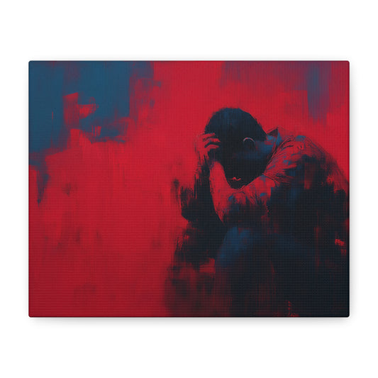 Heavy Load --Emotional Matte Canvas Art, Modern Abstract Wall Decor, Minimalist Canvas Print