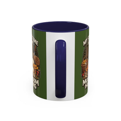 Mug - "My Spore Time Is Spent Mushroom Hunting" Accent Coffee Mug (11/15oz)
