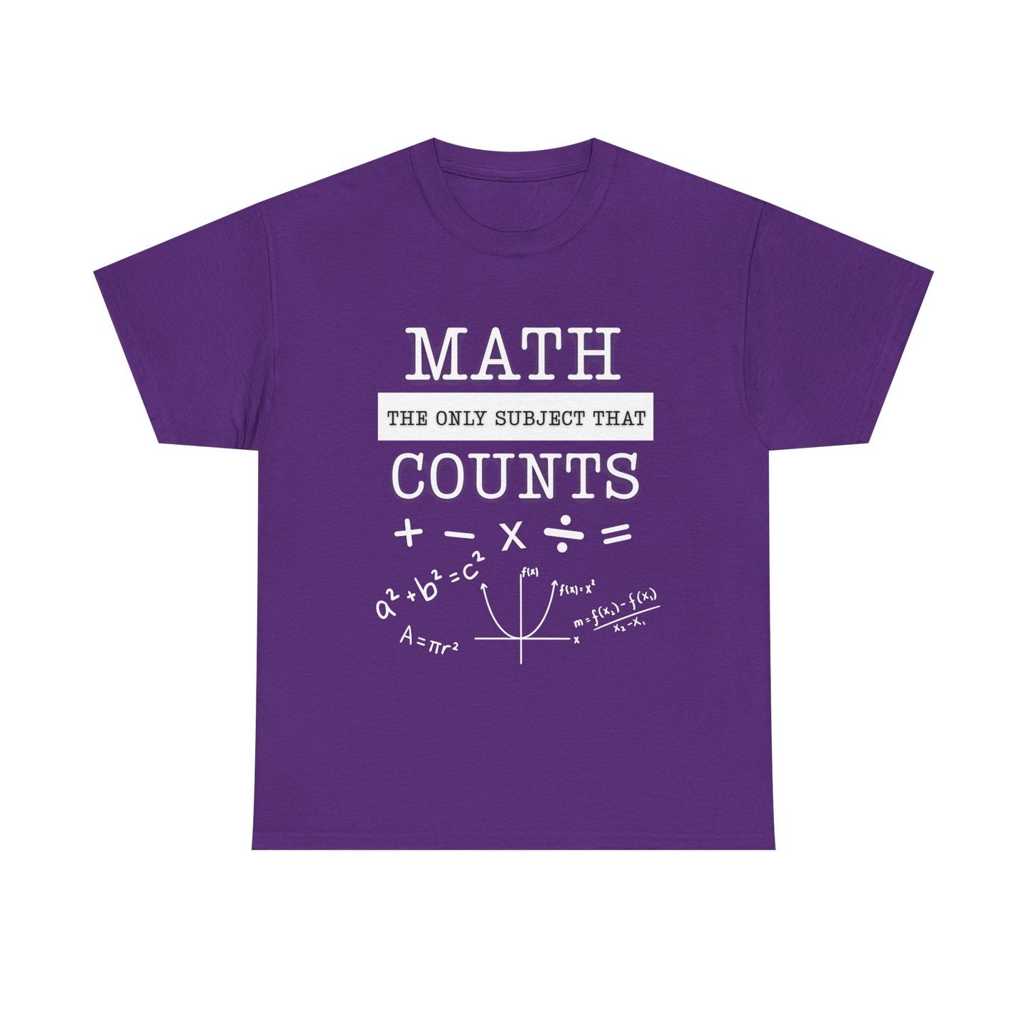 Math Counts -Unisex Heavy Cotton Tee, Funny Math Shirt, Gift for Teachers, Math Lovers, Back to School T-Shirt