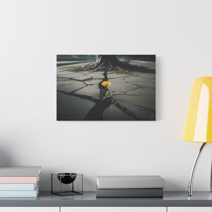 Resilience: Yellow Flower Against Concrete, Urban Nature Photography--1aceswild.myshopify.com