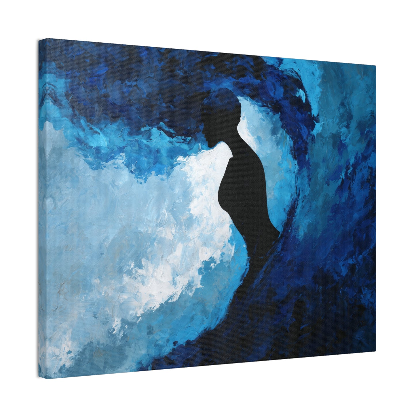 Waves of Form -Serene Abstract Canvas Wall Art, Ocean Wave Decor, Home Transformations, Inspirational Art, Gifts for Art Lovers, Blue Wave Print