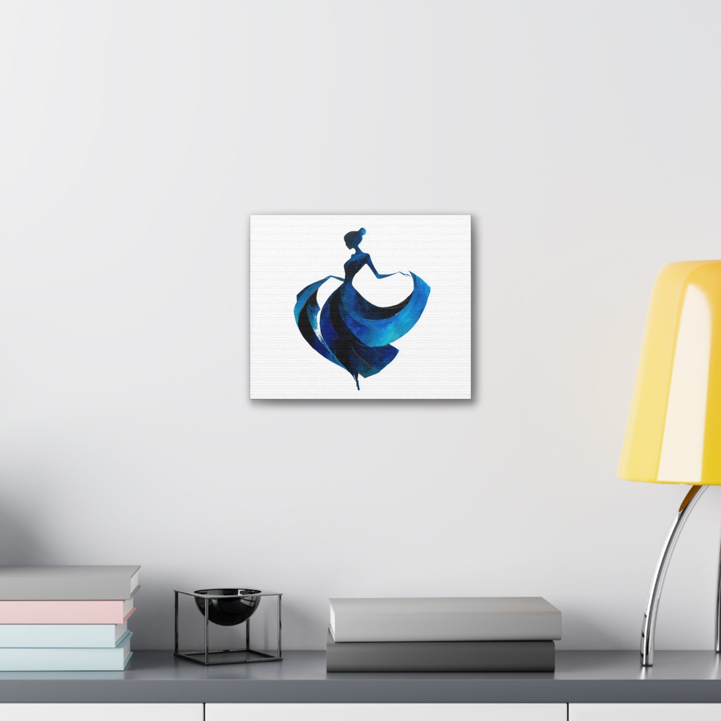Dancing with the Water Series #2 -Elegant Silhouette Canvas Wall Art, Abstract Decor for Home, Gift for Women, Living Room Artwork, Dance Theme Decoration