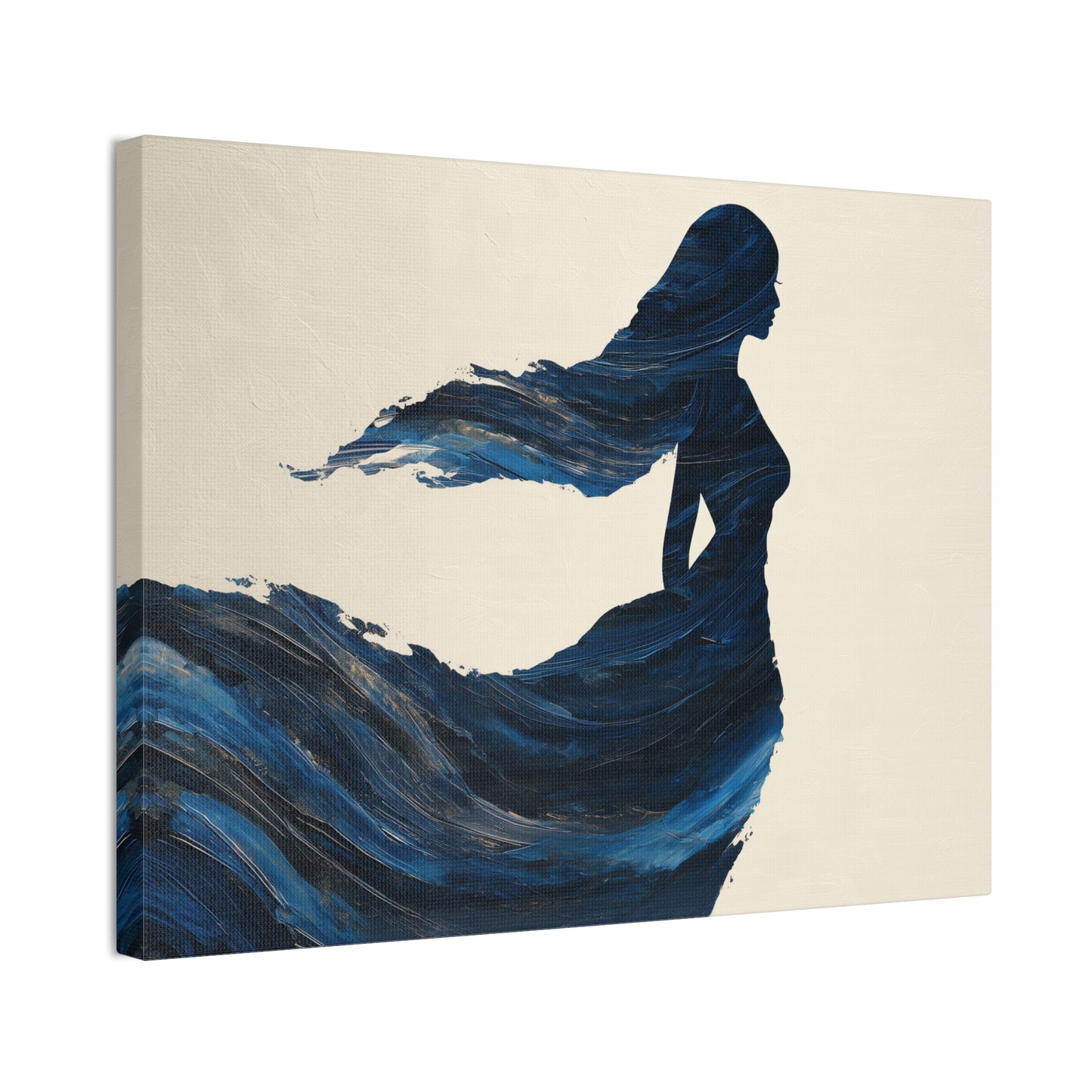 Waters Within -Elegant Wave Canvas Art, Boho Wall Decor, Ocean Themed Artwork, Gift for Her, Home Decor, Beach House Decoration