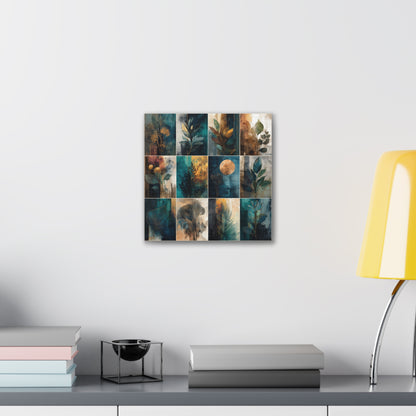 Natures Blue Green Series #6 -Botanical Wall Art, Nature-Inspired Home Décor, Eco-Friendly Canvas Print, Greenery Art Piece, Living Room Wall Hanging