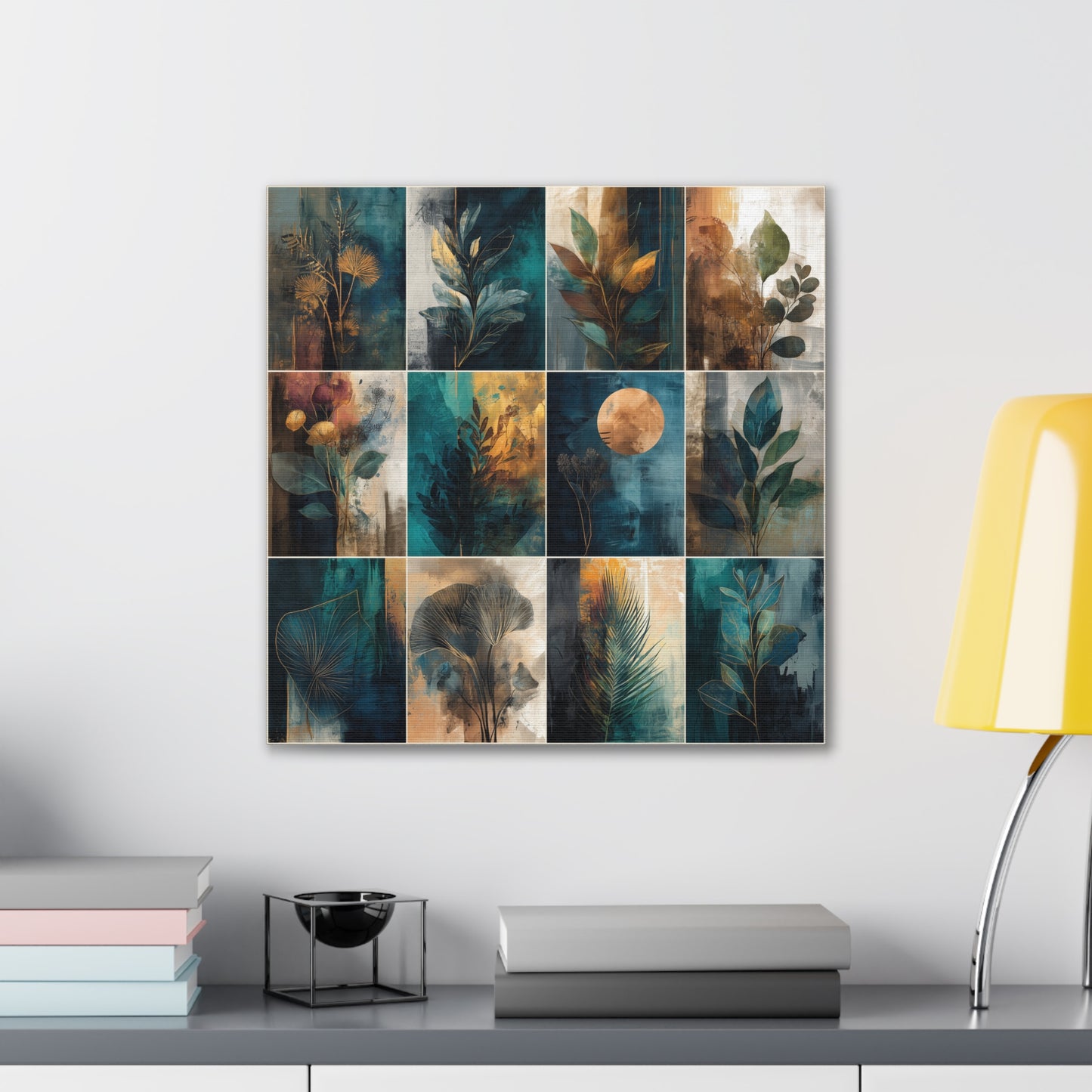 Natures Blue Green Series #6 -Botanical Wall Art, Nature-Inspired Home Décor, Eco-Friendly Canvas Print, Greenery Art Piece, Living Room Wall Hanging