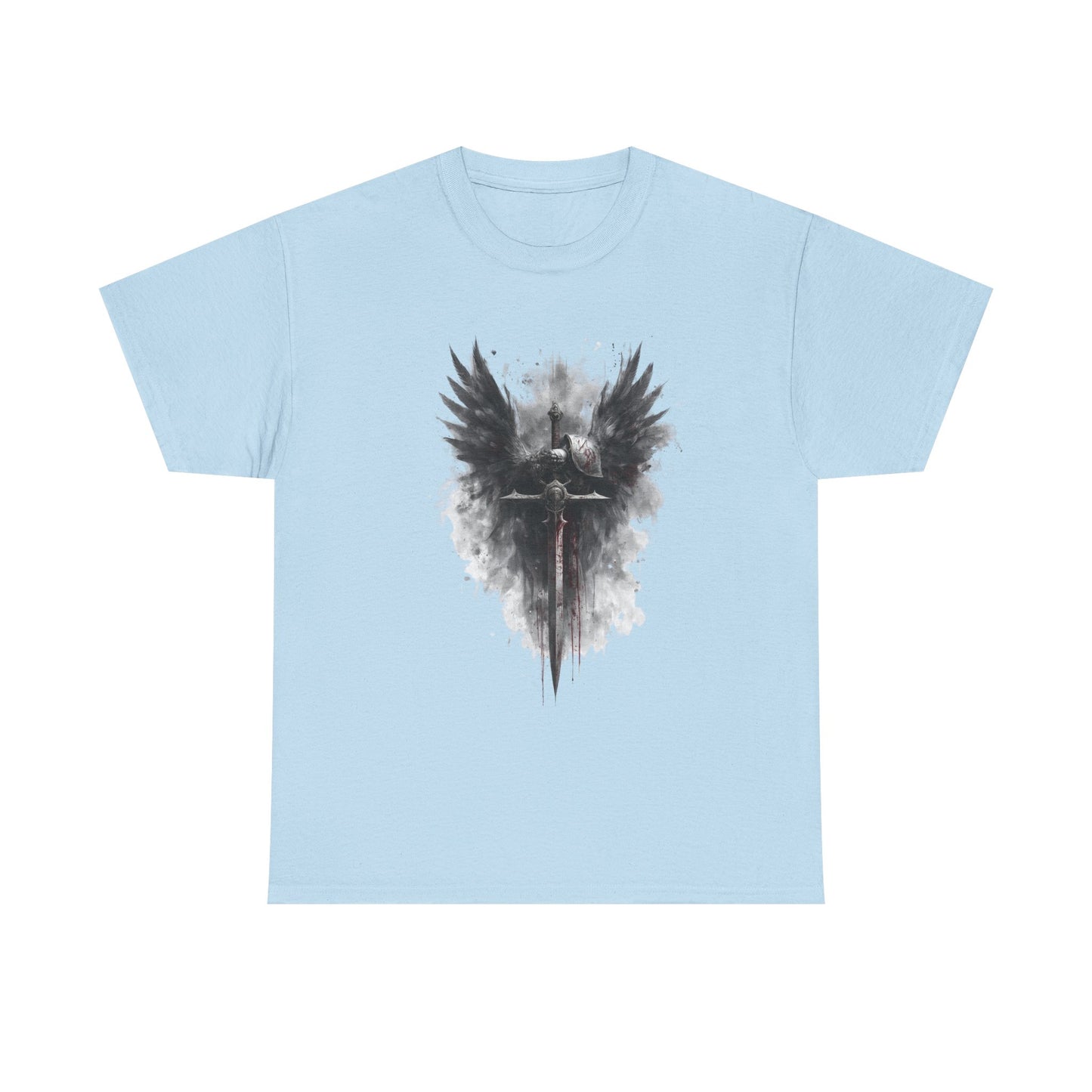 Angel of War T‑Shirt — Gothic Winged Sword Graphic Tee