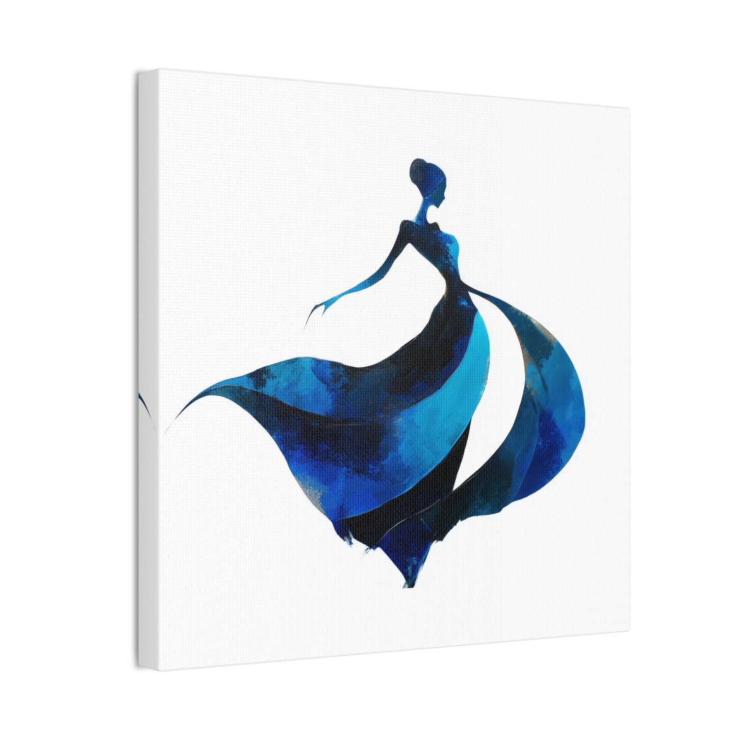 Dancing with the Water Series #3 -Elegant Silhouette Canvas Wall Art, Abstract Decor for Home, Gift for Women, Living Room Artwork, Dance Theme Decoration