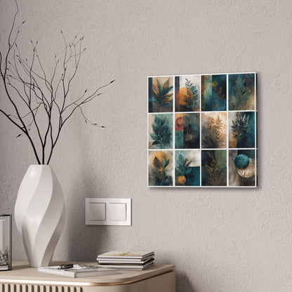 Blue Green Series #5 -Botanical Wall Art, Nature-Inspired Home Décor, Eco-Friendly Canvas Print, Greenery Art Piece, Living Room Wall Hanging
