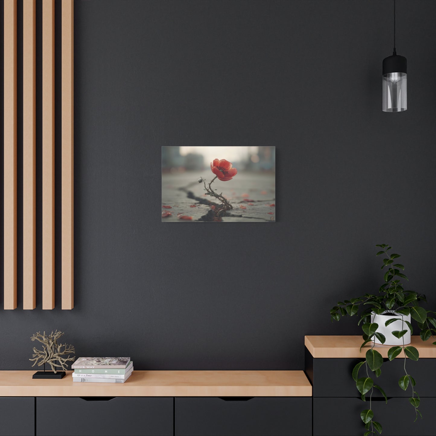 Resilient Bloom: Urban Wildflower, Concrete Landscape Photography--1aceswild.myshopify.com