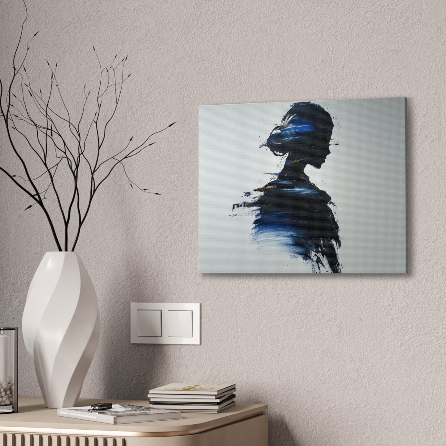 Silhouette of Beauty -Stylish Abstract Canvas Art Print, Modern Home Decor, Wall Art, Chic Living Room Accent, Unique Gift Idea