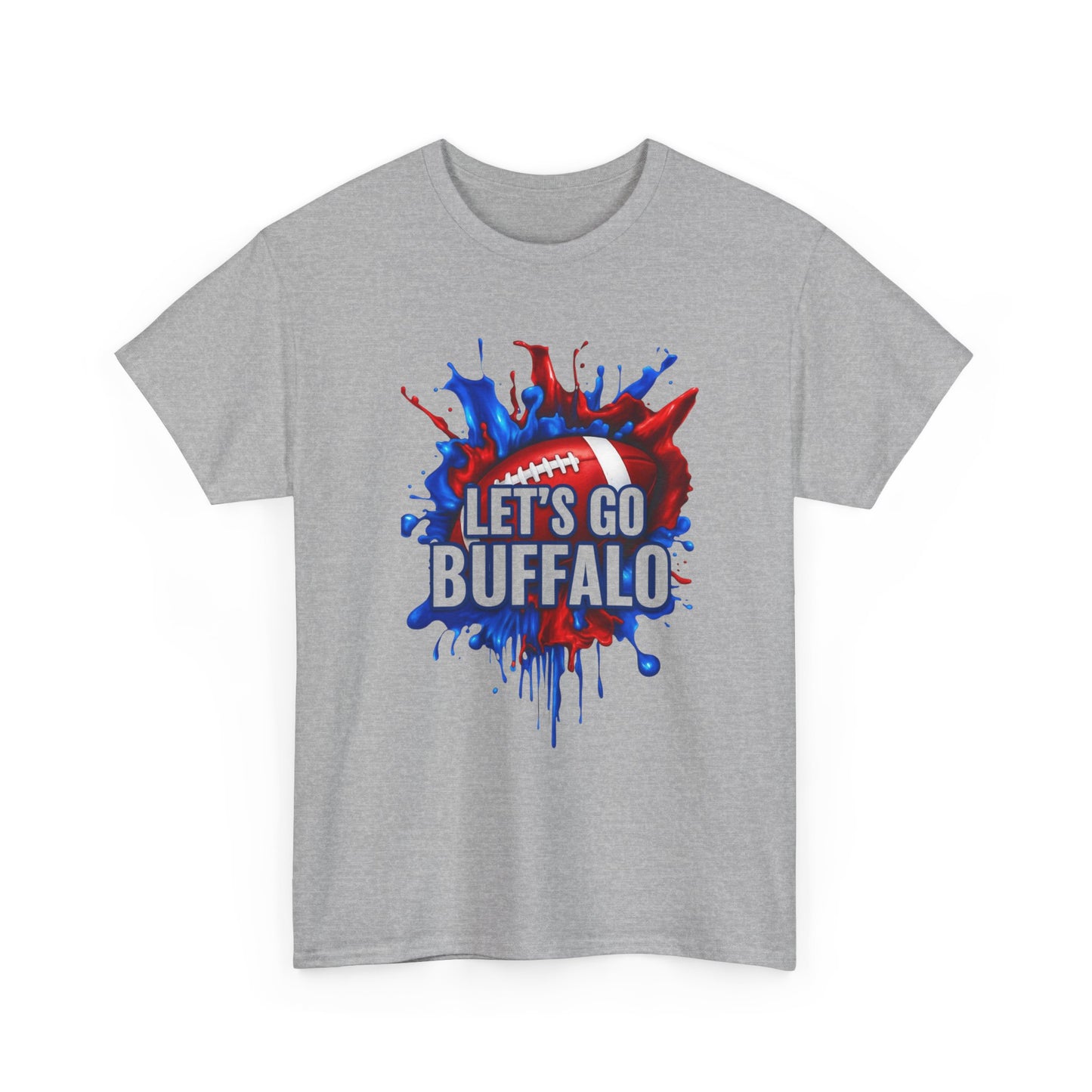 Let's Go Buffalo Football Spirit Tee, Unisex Cotton Tee for Game Day, Tailgating, Sports Fans, Holiday Gifts, Casual Wear