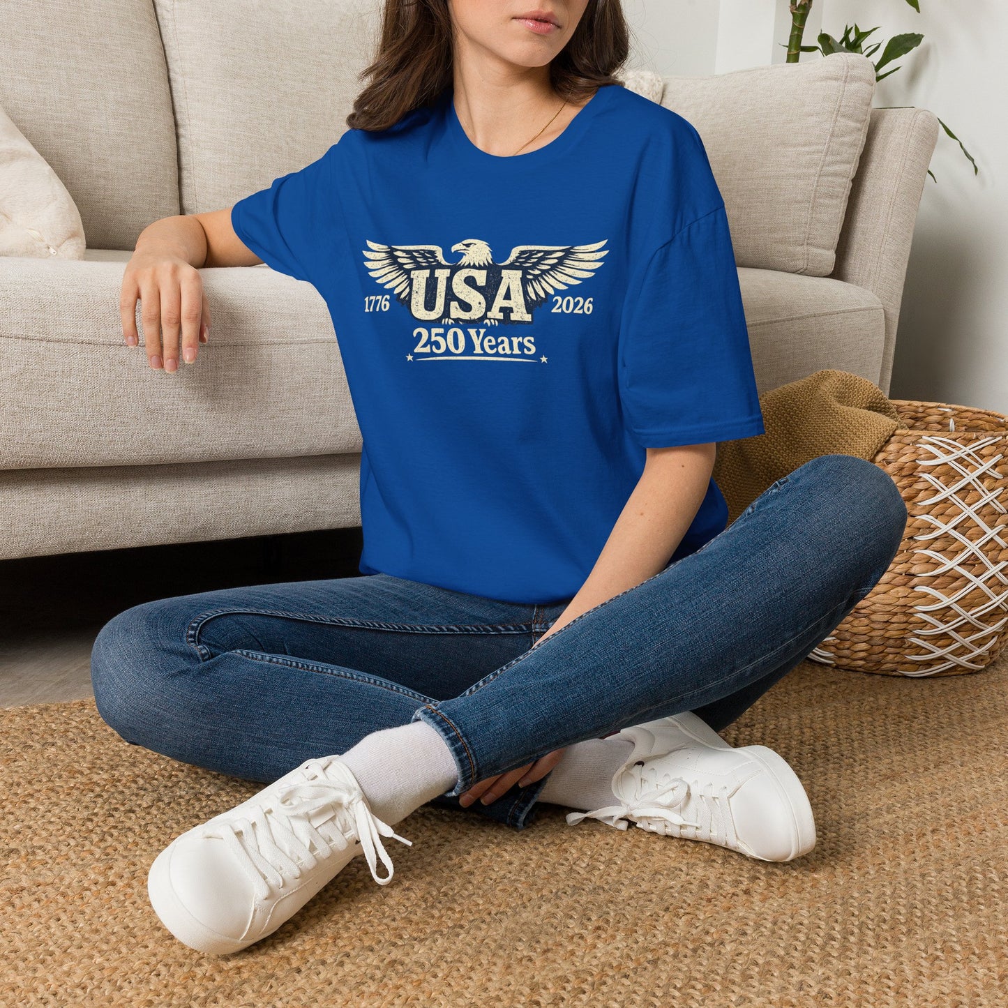 USA 250 Years Graphic T-Shirt — 1776–2026 Bicentennial Eagle Tee