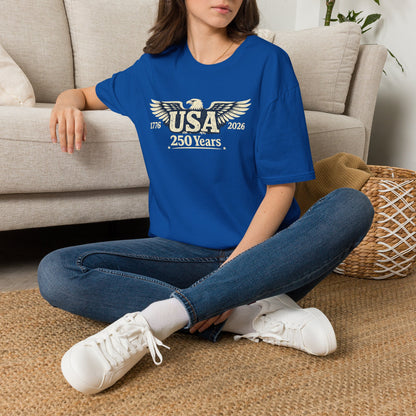 USA 250 Years Graphic T-Shirt — 1776–2026 Bicentennial Eagle Tee