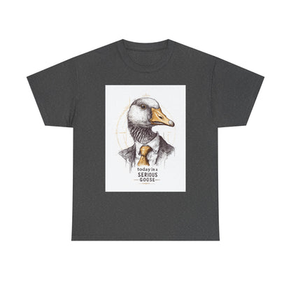 Serious Goose T-Shirt | Funny Animal Tee, Quirky Graphic Tee, Gift for Animal Lovers, Casual Wear, Unique Birthday Gift