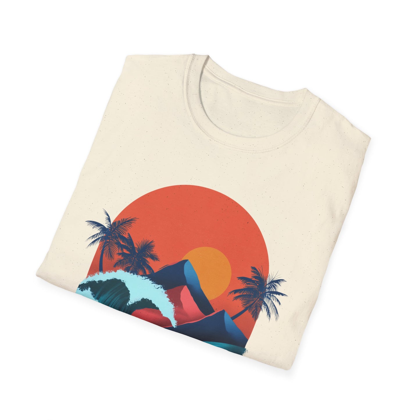 Surf Sunset Wave T-Shirt — Retro Palm Wave Beach Tee