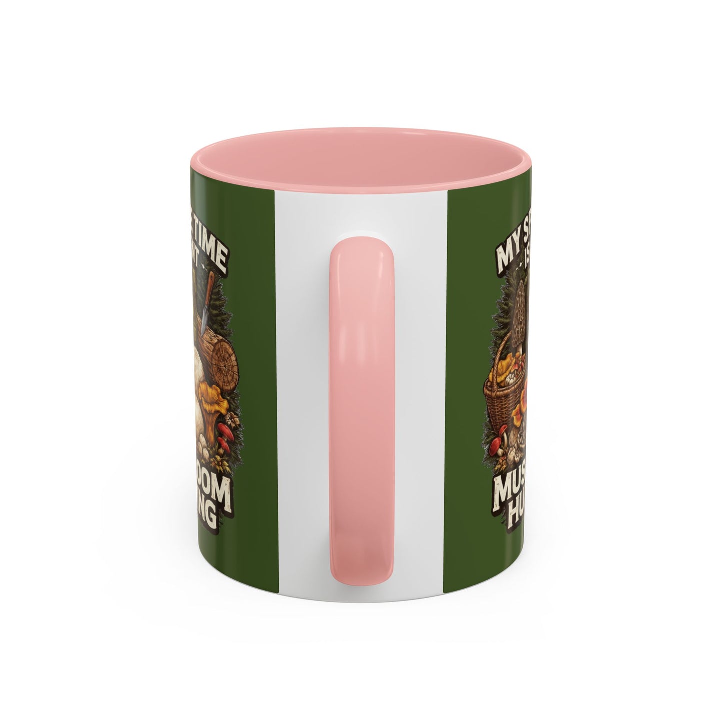 Mug - "My Spore Time Is Spent Mushroom Hunting" Accent Coffee Mug (11/15oz)