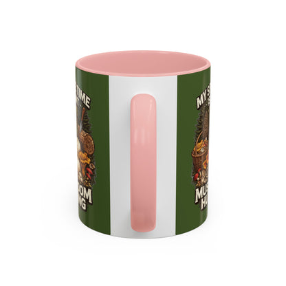 Mug - "My Spore Time Is Spent Mushroom Hunting" Accent Coffee Mug (11/15oz)