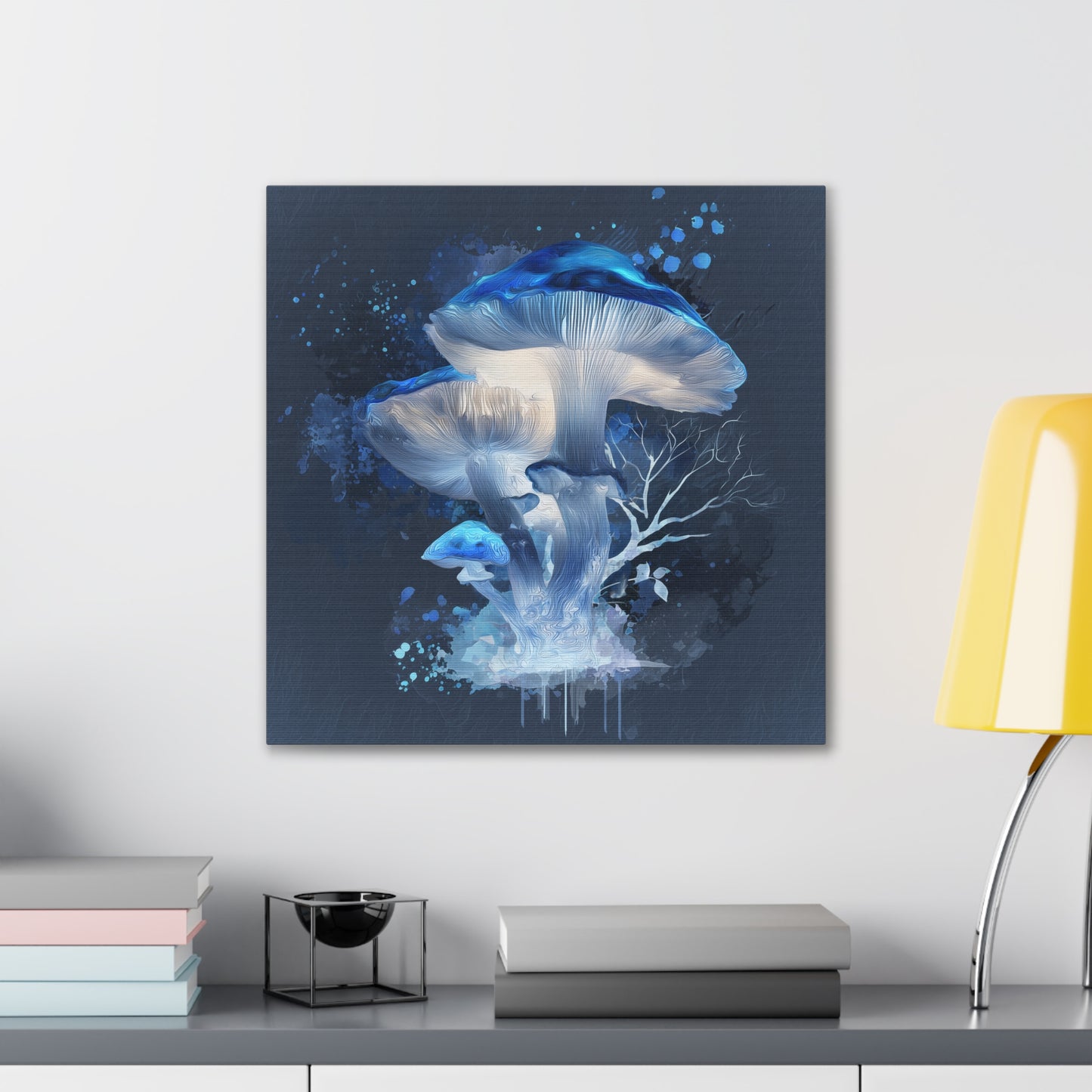 Fruiting Body Light -Mushroom Canvas Art, Stretched Wall Decor, Bohemian Home Decor, Psychedelic Wall Art, Nature-Inspired Art