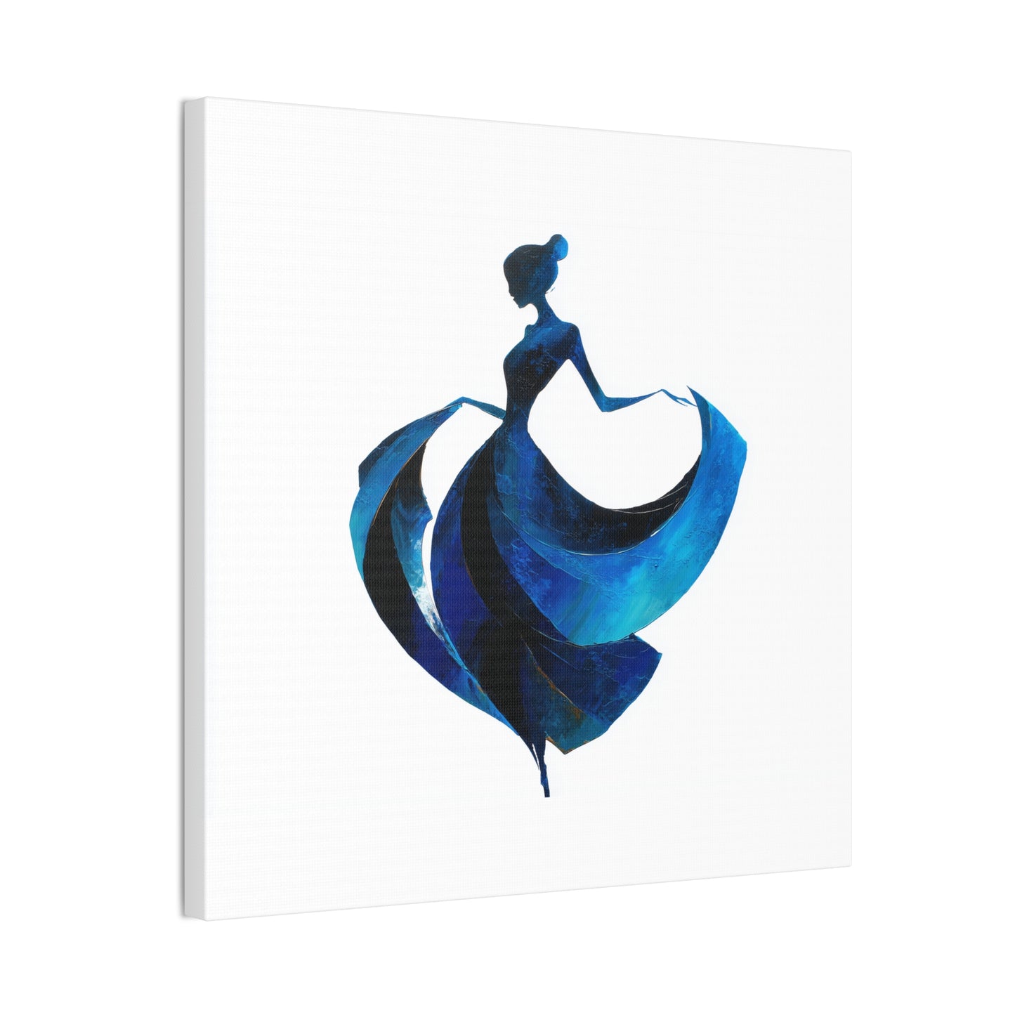 Dancing with the Water Series #2 -Elegant Silhouette Canvas Wall Art, Abstract Decor for Home, Gift for Women, Living Room Artwork, Dance Theme Decoration
