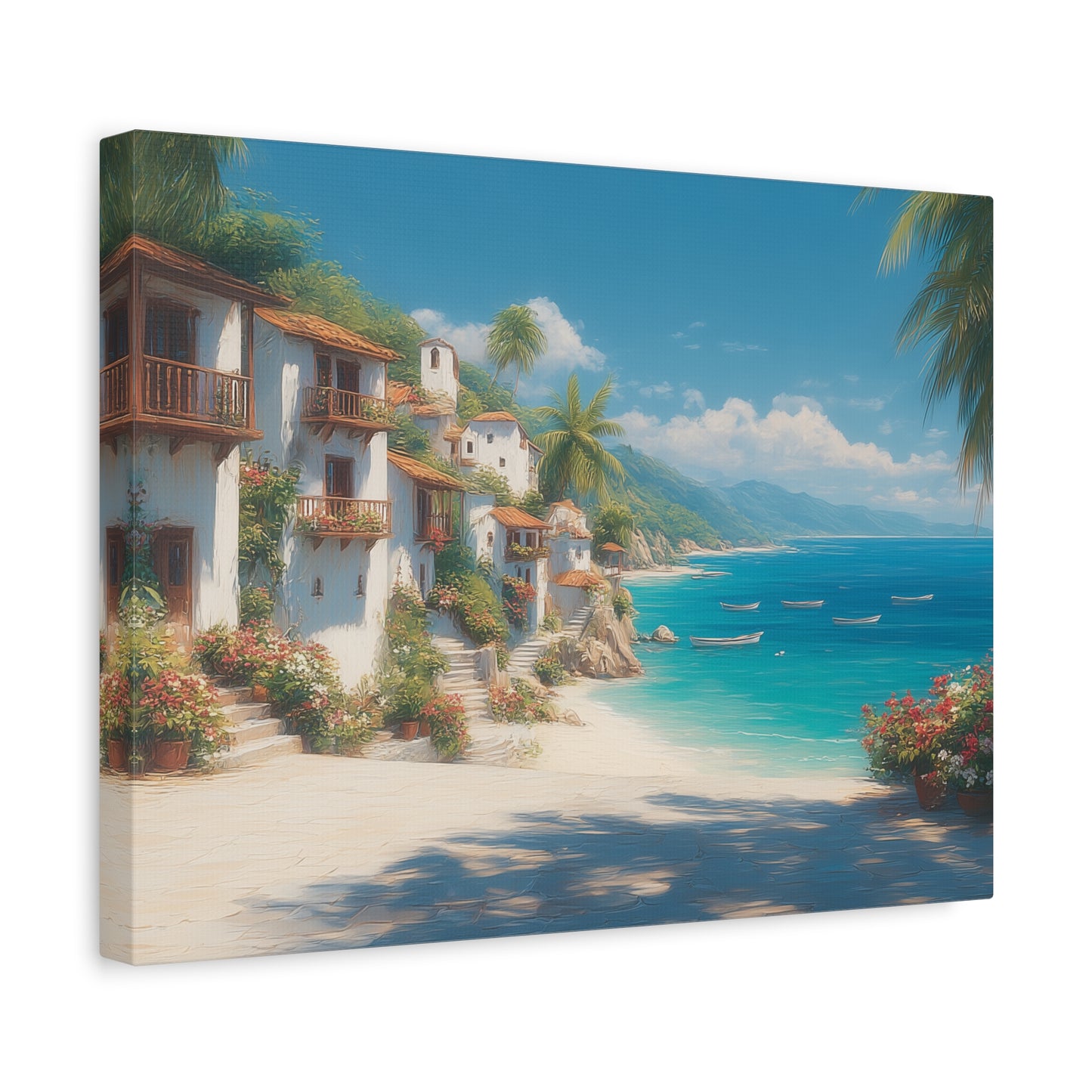 Sea Side -Coastal Serenity Canvas Print, Beach Decor, Wall Art for Home, Gift for Beach Lovers