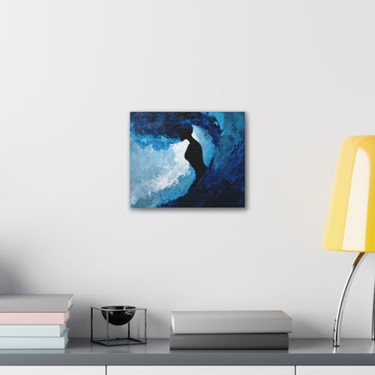 Waves of Form -Serene Abstract Canvas Wall Art, Ocean Wave Decor, Home Transformations, Inspirational Art, Gifts for Art Lovers, Blue Wave Print
