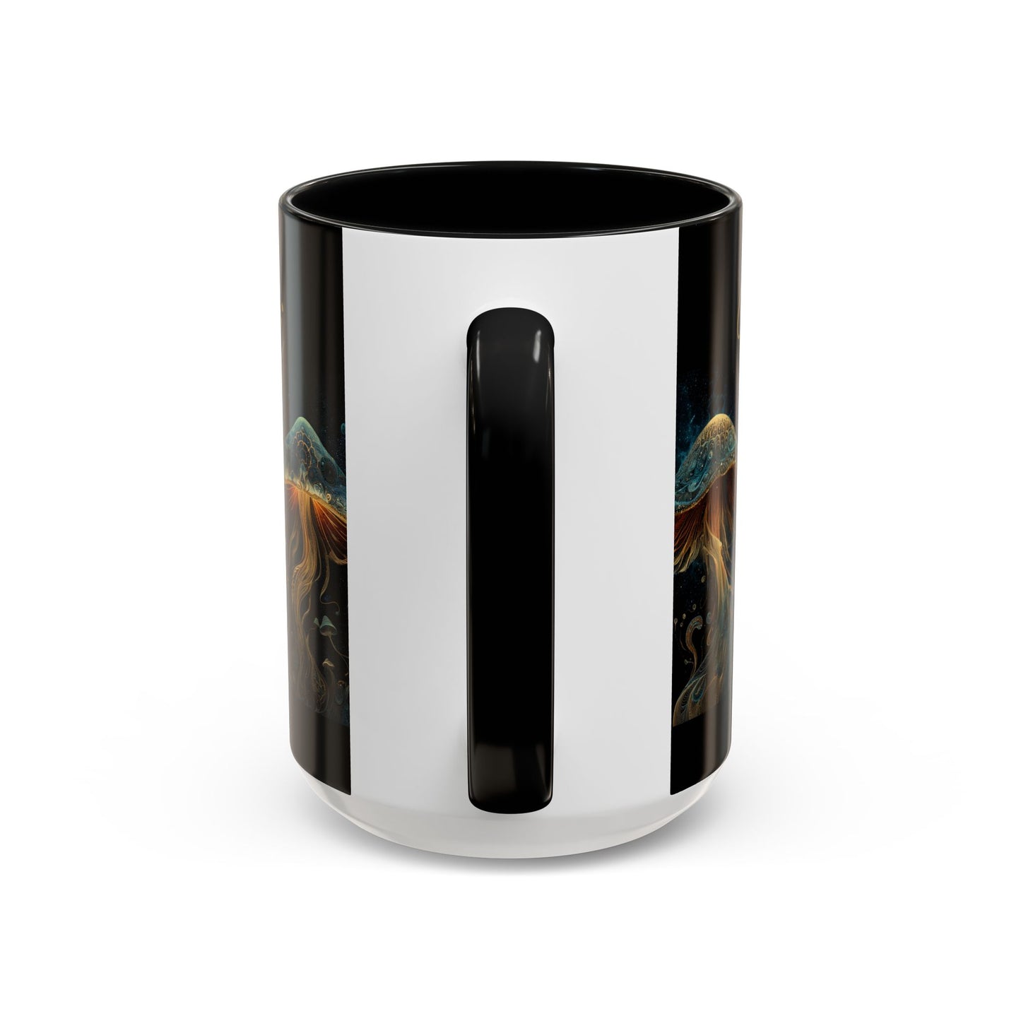 Dark Fantastic Fungi Coffee Mug - Magical Ocean Mushroom Art (11/15oz)
