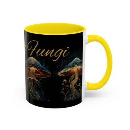 Dark Fantastic Fungi Coffee Mug - Magical Ocean Mushroom Art (11/15oz)
