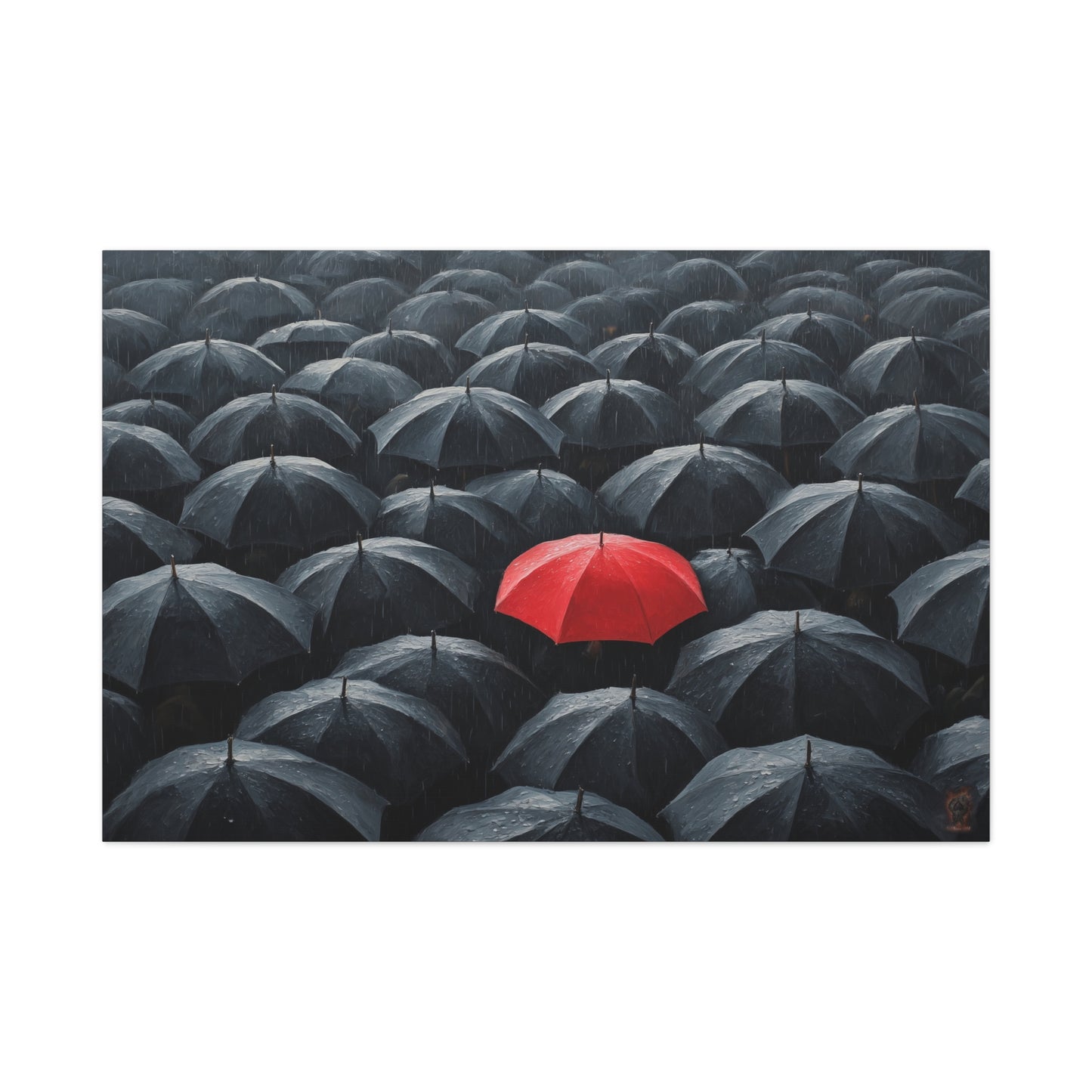 Chromatic Defiance: Umbrella Rebellion, Urban Contrast Photography--1aceswild.myshopify.com