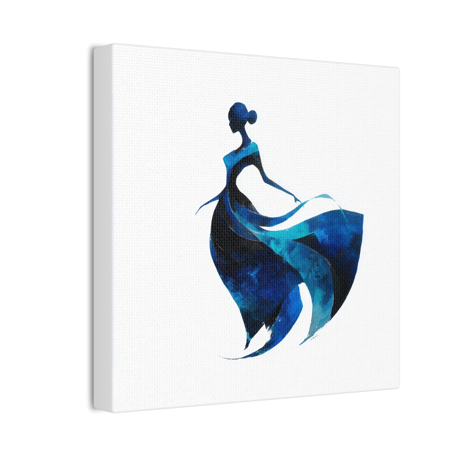 Copy of Dancing with the Water Series #5 -Elegant Silhouette Canvas Wall Art, Abstract Decor for Home, Gift for Women, Living Room Artwork, Dance Theme Decoration