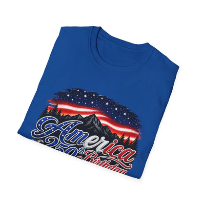 America 250 Birthday T-Shirt – Patriotic USA Flag Design for Independence Day