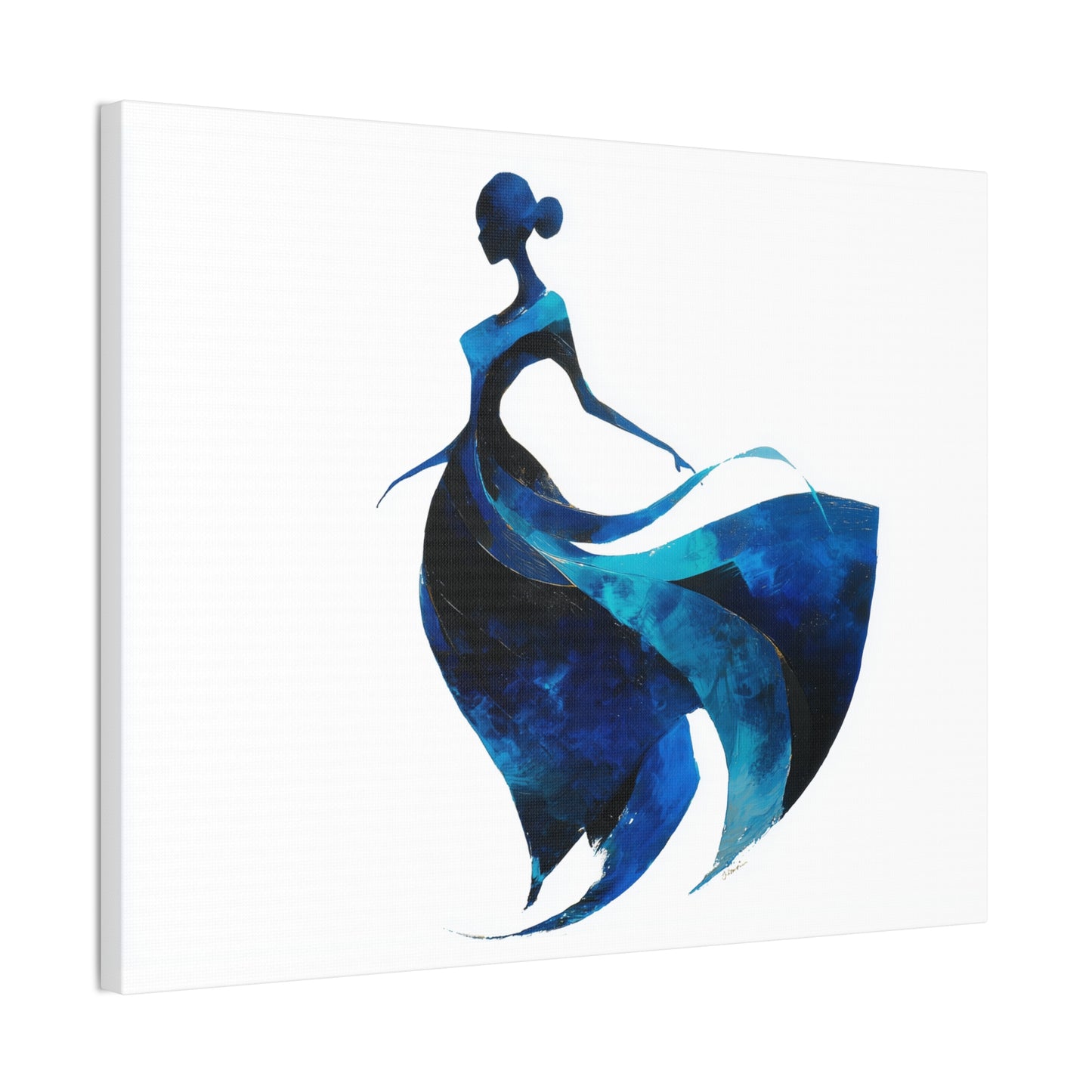 Copy of Dancing with the Water Series #5 -Elegant Silhouette Canvas Wall Art, Abstract Decor for Home, Gift for Women, Living Room Artwork, Dance Theme Decoration