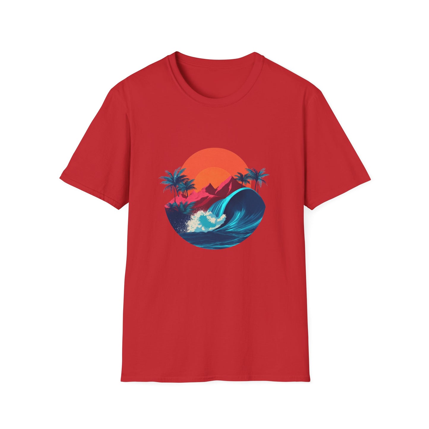 Sunset Surf T-Shirt — Retro Beach Wave Graphic Tee