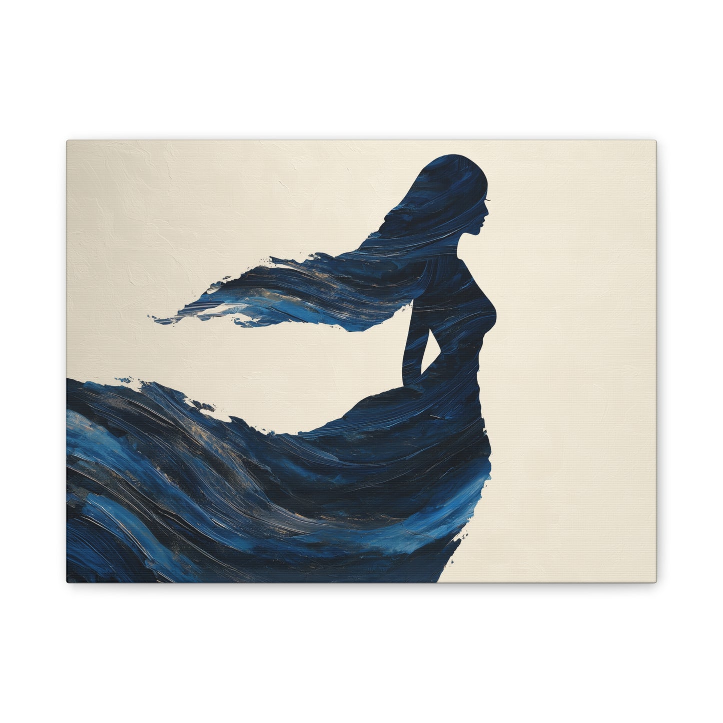 Waters Within -Elegant Wave Canvas Art, Boho Wall Decor, Ocean Themed Artwork, Gift for Her, Home Decor, Beach House Decoration