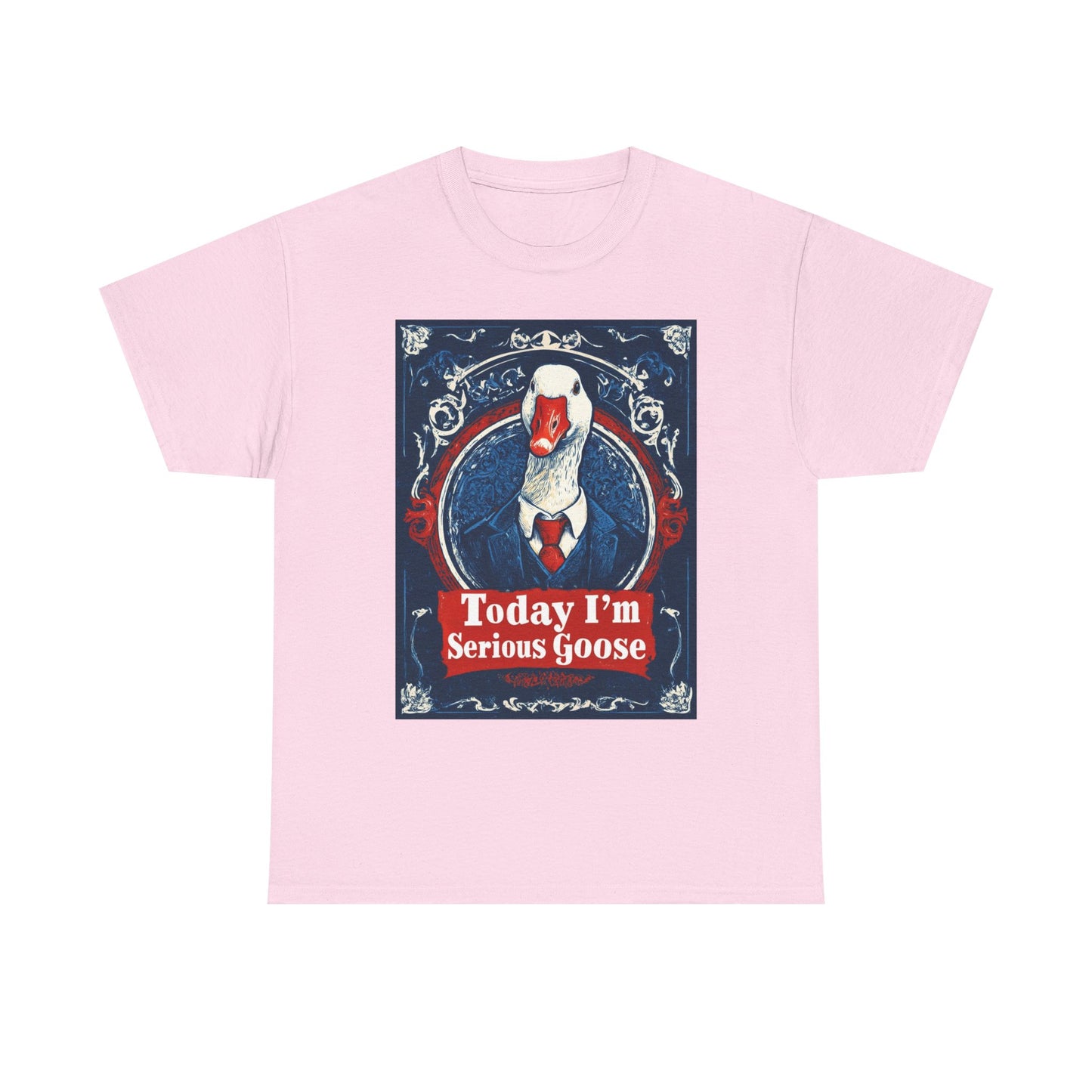 Serious Goose Tee, Funny Graphic T-Shirt, Quirky Unisex Shirt, Unique Gift for Goose Lovers, Perfect for Casual Wear