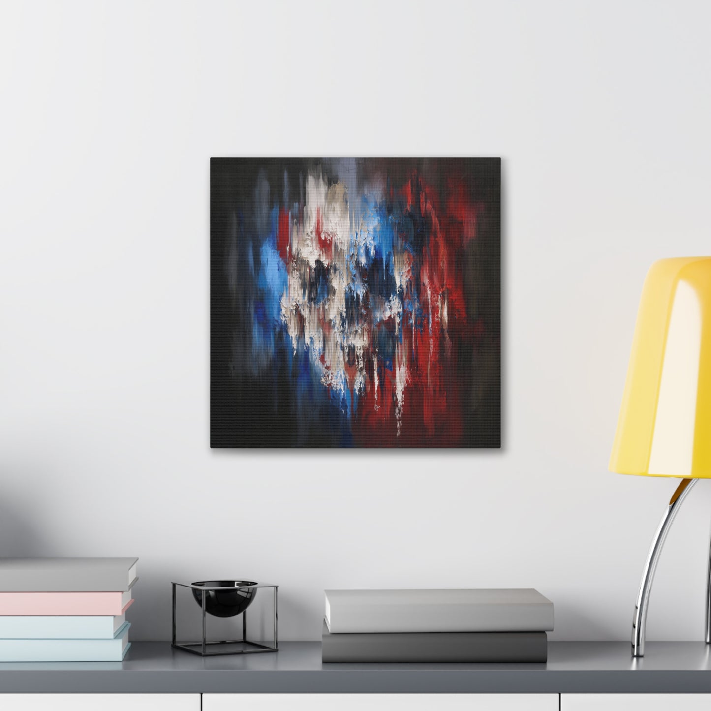 Running Colors - Abstract  Red, White and Blue Art