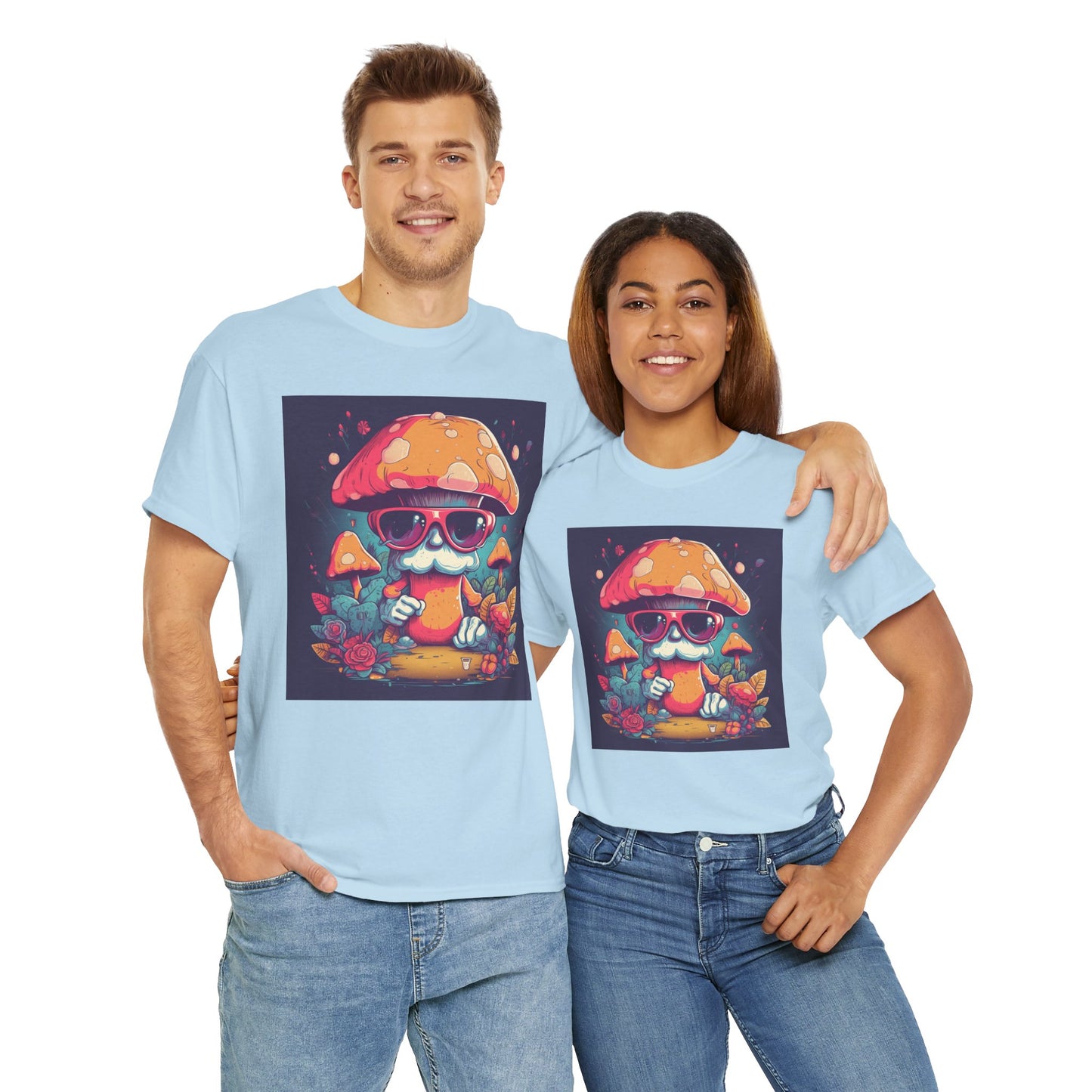 Cool Mushroom Graphic Tee, Retro T-Shirt, Unique Gift for Nature Lovers, Eco-Friendly Apparel, Perfect for Parties and Festivals