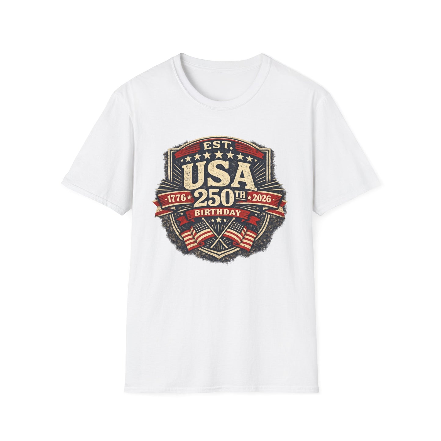 USA 250th Birthday T-Shirt — 1776-2026 Retro American Celebration Tee