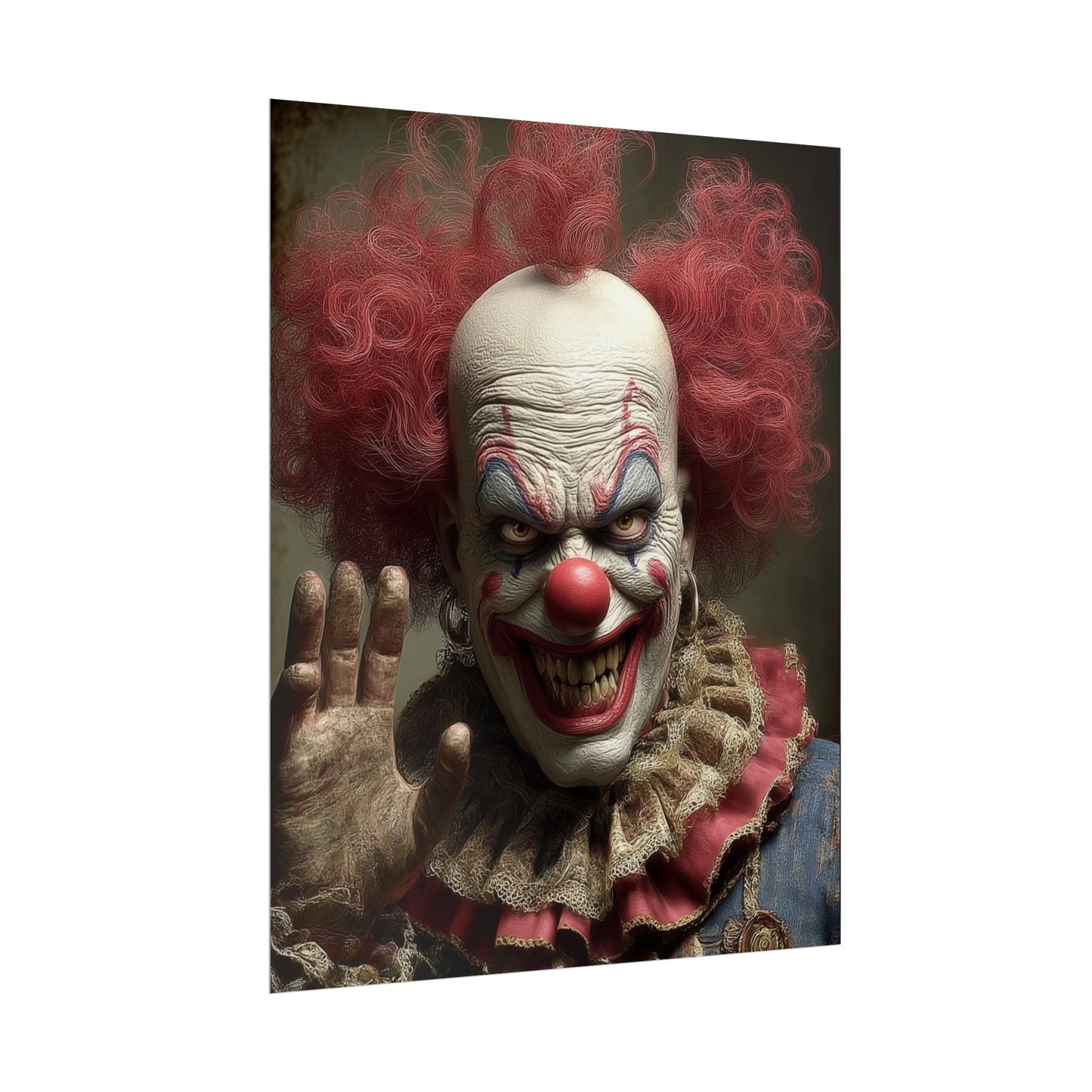 Another Creepy Clown Rolled Posters,  Paper Poster, Scary Decor, Halloween, Spooky Home Decor
