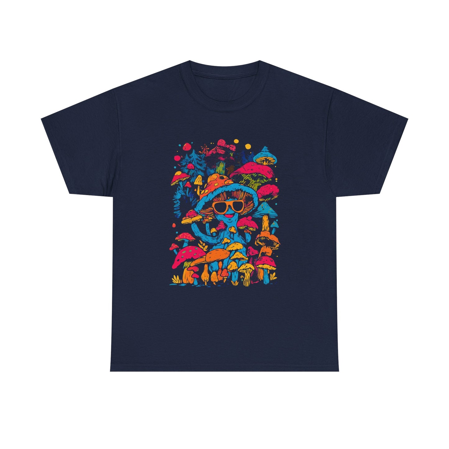 Shroom Dude - Mushroom Tee, Unisex Heavy Cotton T-Shirt, Vibrant Graphic Shirt, Perfect for Festivals, Eco-friendly Gift, Casual Wear