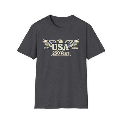 USA 250 Years Graphic T-Shirt — 1776–2026 Bicentennial Eagle Tee