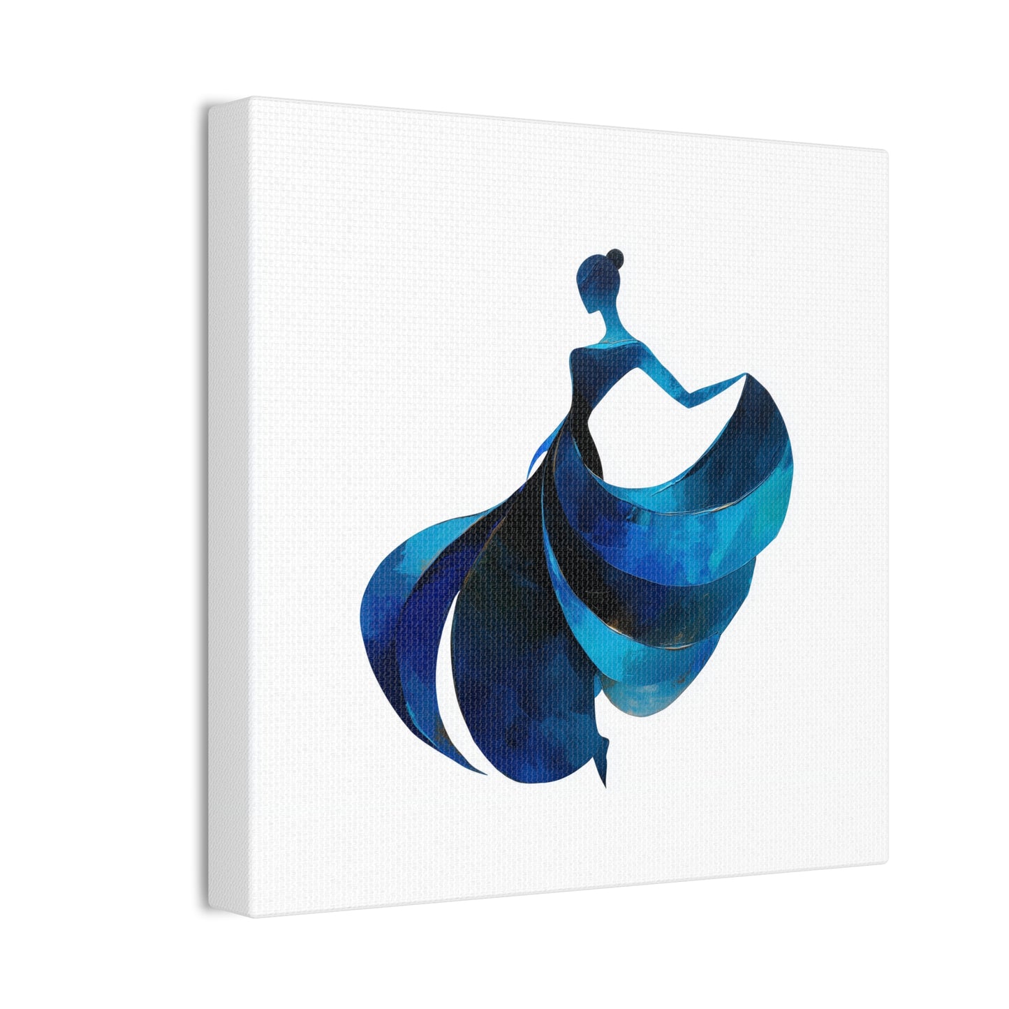 Dancing with the Water Series #4 -Elegant Silhouette Canvas Wall Art, Abstract Decor for Home, Gift for Women, Living Room Artwork, Dance Theme Decoration