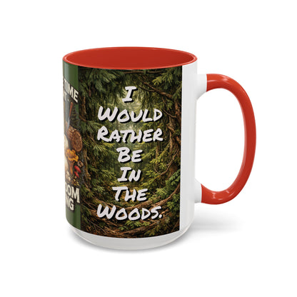 "My Spore Time Is Spent Mushroom Hunting" #2 Accent Coffee Mug (11/15oz)
