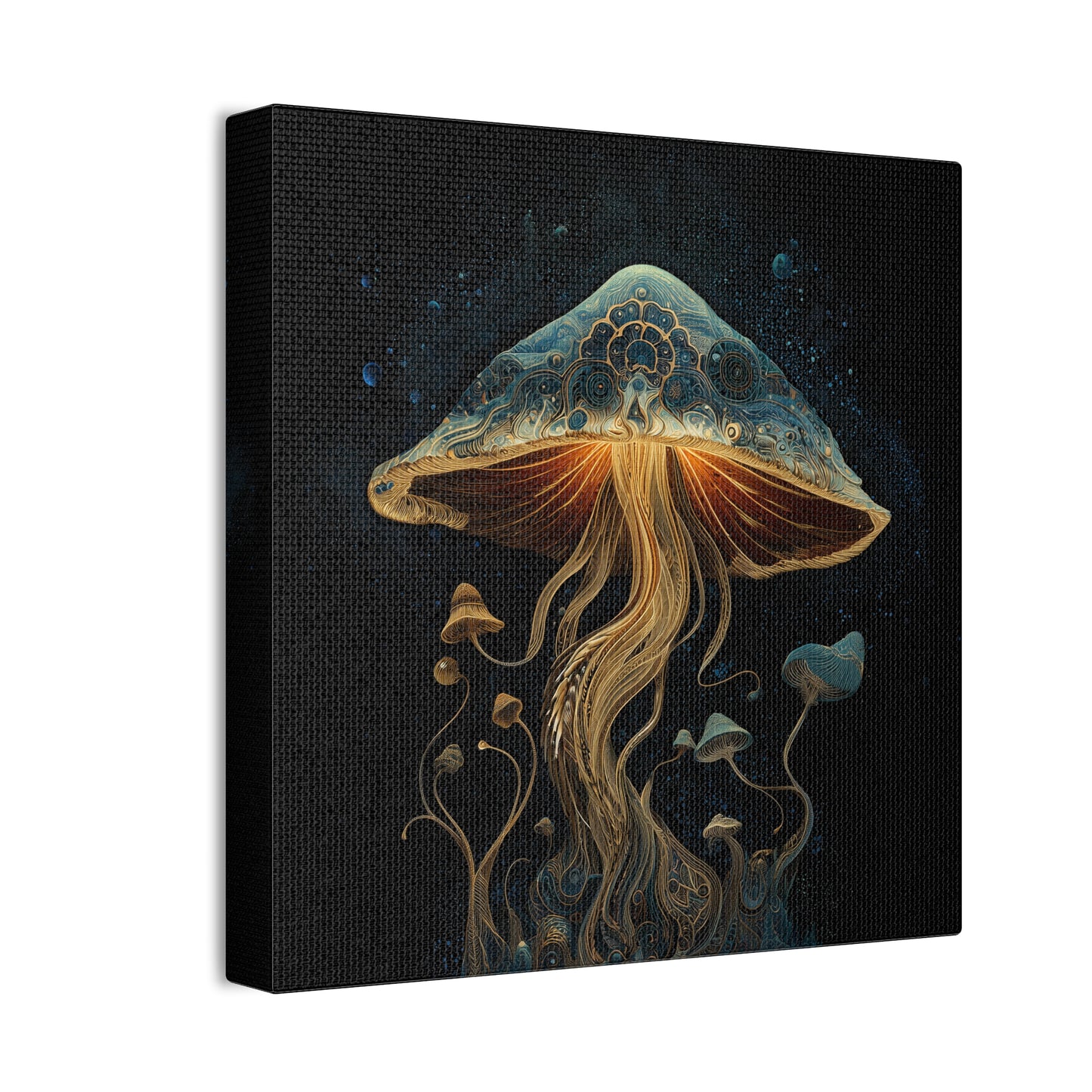 ThirdEye -Mushroom Canvas Art, Stretched Wall Decor, Bohemian Home Decor, Psychedelic Wall Art, Nature-Inspired Art