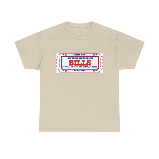 BILL Lifetime Membership - Retro Ticket Style Tee, Vintage Graphic T-Shirt, Casual Outing Shirt, Gift for Friends, Concert, Sports Event Apparel